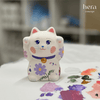 Custom Drawing Japanese White Ceramic Lucky Cat - Hera Concept House Limited