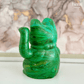 Fluid Art Plaster Lucky Cat (Green/Gold)-Hera Concept House Limited