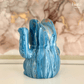 Fluid Art Plaster Lucky Cat (Blue/Gold)-Hera Concept House Limited