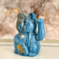 Fluid Art Plaster Lucky Cat (Blue/Gold)-Hera Concept House Limited