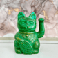 Fluid Art Plaster Lucky Cat (Green/Gold)-Hera Concept House Limited