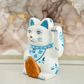 Hand Drawing Plaster Lucky Cat (Blue & White Porcelain)-Hera Concept House Limited