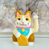 Hand Drawing Plaster Lucky Cat (Brown Cat)-Hera Concept House Limited